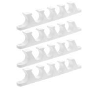 ibasenice Soporte de Ajuste de Plástico Blanco para Silla Plegable de Exterior, Conector Multiposición de 5 Dientes, Juego de 4 Piezas, Resistente y Ajustable para Muebles de Jardín y Patio