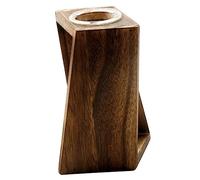 ibasenice Soporte de Flores de Troncos florero terrario Alto para Exterior Interior terrario de Plantas de Aire de Escritorio plantador de Flores Vidrio de Madera