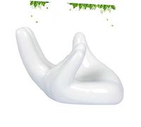 ibasenice Soporte De Mano Cerámico Para Ocarina Exhibidor De Palmas Blanco Decoración De Escritorio De Oficina Base Para Instrumentos Musicales Adorno Moderno Para Hogar y Jardín