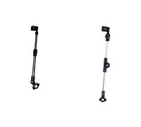 ibasenice Soporte de parasol de bicicleta Paraguas paseante plegable calesa soporte ajustable portátil soporte bicicleta soporte de montaje Negro