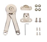ibasenice Soporte de Tapa Ajustable Bisagra de Parada de Aleación de Zinc Plata Ángulo de Apertura Ajustable Protección para Dedos para Armario de Cocina y Puertas Plegables