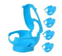 ibasenice Soporte Fijo para Alimentación De Diseño De Hebilla, Material Plástico Reutilizable, Tamaño Estándar, Uso Palomares y Jaulas, Apto Carreras y Mascotas, Kit De 5 Unidades