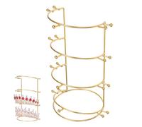 ibasenice Soporte Metálico Dorado de 4 Niveles para Exhibir Coronas Nupciales y Diademas Expositor de Aleación de Zinc Resistente para Tocados y Accesorios de Cabello Organizador Compacto