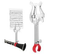 ibasenice Soporte Musical Clip para Partituras de Trompeta Pinza para Clarinete Lira de Banda de Música Accesorios para Oboe para Practicar Casa o Concierto