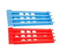 ibasenice Soporte para Anillos de Patas de Paloma 2 Piezas, Plástico Resistente, Colores Azul y Rojo, Estante Colgante para Almacenamiento y Diferenciación en Cría de Aves, Accesorio