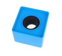 ibasenice Soporte Para Micrófono Logotipo Azul De Abs Cuadrado, Estación Para Micrófono Profesional Para Uso Entrevistas y Reportajes