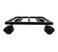 ibasenice Soporte para Plantas con Ruedas, Base con Rodillo para Maceta de Hierro Negro, Soporte para Plantas de Comedor y Exterior