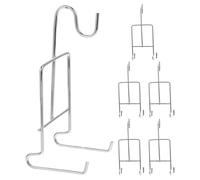 ibasenice Soporte para Tazas de Té Exhibidor Multipropósito de Metal Plata Diseño Elegante Paquete de 6 Piezas para Juegos de Té y Platos, Adecuado para Ambientación del Hogar y Encimeras