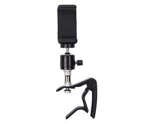ibasenice Soporte para Teléfono con Cejilla de Guitarra Negro, Clip Metálico y Plástico para Práctica y Rendimiento de Músicos