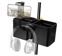 ibasenice Soporte Para Teléfono Con Soporte Para Micrófono Portavasos De Micrófono Para Grabación De Video Soporte Para Soporte De Micrófono Accesorios De Micrófono Percha Metal Nylon