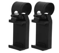 ibasenice Soporte para Teléfono Móvil en Volante de Coche Negro, 2 Piezas, Compatible con Smartphones, Ajustable y Seguro para Navegación y Llamadas en Conducción