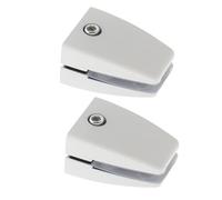 ibasenice Soportes de Abrazadera para Divisor de Escritorio Ajustables 2pcs aleación de Blanco para Oficina y Salas de reuniones con Agarre Firme