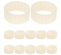 ibasenice Sujetadores Antideslizantes de Silicona para Copas de Velas Cónicas 12 Piezas Beige, Insertos Estabilizadores para Candelabros en Iglesias y Celebraciones