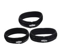 ibasenice Sujetadores de Trabilla para Cinturón de Hombre, 3 Piezas de Aros de Fijación en Cuero Negro de Dos Capas, Accesorios Compactos para Retener Correa, Uso Práctico para Cinturones