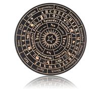 ibasenice Tablero de Energía y Estilo Rústico Elegante de Madera Circular de Negro para Adivinación Función para del Hogar