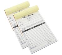 ibasenice Talonarios de Recibos 5,5x8,25 Pulgadas Pedidos Papel Blanco 2 Piezas Libro de Recibos Gestión de Pedidos Duplicado Automático, para Negocios Pequeños y Profesionales Móviles