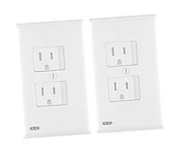 ibasenice Tapa de Enchufe Cierre Automático, Protección contra Descargas Eléctricas para Bebés, Abs Blanco, 3 Piezas, para Dormitorio y Sala