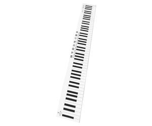 ibasenice Tapete para Teclado Portátil de Piano X-02 88 Teclas, Guía de Notas para Principiantes, Pad de Práctica de Digitación Silencioso, Accesorio para Entrenamiento de Dedos en Casa