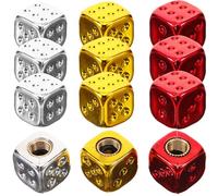 ibasenice Tapones Antipolvo para Válvulas de Neumáticos de Coche y Bicicleta, 12 Piezas Estilo Americano, ABS Reforzado Cobre y Caucho, Colores Variados, Ideales para Uso en Ciudad y