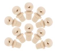 ibasenice Tapones de Madera para Botella Tamaño Mediano, 10 Piezas de Remates de Calabaza Abiertos para Manualidades, Clavijas Pequeñas para Artesanía y Bricolaje, Herramienta Versátil
