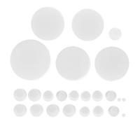 ibasenice Tapones de Sellado de Silicona Blancos Redondos para Botellas y Pimenteros Bordes Lisos y Resistencia a Roturas, Pack de 24 Unidades para Cocina y Picnic