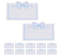 ibasenice Tarjetas de Lugar Nombre para Boda Lazo Azul, 100 Piezas, Tarjetas Nombres de Fiesta, Papel, Escritura Suave, Organiza Asientos de Invitados, Bodas y Eventos Temáticos de Princesa