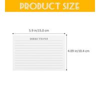 ibasenice Tarjetas de Recetas Caseras para Cocina Ligera y Práctica, 50 Hojas de Papel Blanco Diseño Delicado, Ideales para Uso en Cocina y Fiestas de Inauguración