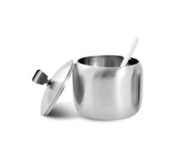 ibasenice Tarro Diseño Funcional y Duradero para Condimentos de Acero Inoxidable Asa de 8,5 Cm, Recipiente Moderno para Almacenamiento en Cocina y Buffet