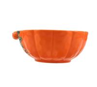 ibasenice Tazón para sopa de calabaza: 1300 ml/47 oz. Platos con forma de calabaza para Halloween, Acción de Gracias, dulces, aperitivos, salsas y dips. Mini tazones naranjas para la decoración de