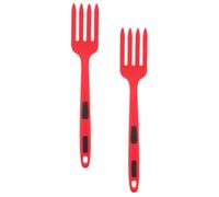 ibasenice Tenedores de Silicona Flexibles para Cocina, 2 Piezas, Resistentes al Calor y Cómodos al Tacto, Ideales para Espaguetis y Utensilios de Cocina