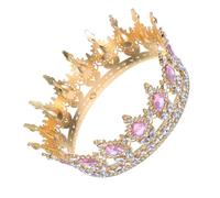 ibasenice Tiara de Boda Vintage para Mujer Pedrería de Imitación, Tocado Elegante para Eventos Obsequios y Graduaciones, Accesorio de Cabello, 6.3X6.3X2.1 Pulgadas