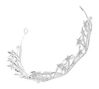 ibasenice Tiara de Novia de Aleación Perla y Cristal, Accesorio Seguro y Elegante para Bodas y Cumpleaños, Diseño Exquisito en Plata para Princesas