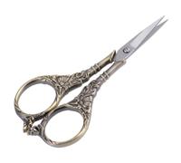ibasenice Tijeras de Costura de Estilo Antiguo Mango Ergonómico Diseño de Lirio Tijeras de Punto de Cruz Acero Inoxidable y Aleación de Zinc para Sastre y Recorte