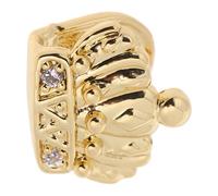 ibasenice Tirantes Dorados De Hip-hop Parrilla De Cosplay Diente Decoración De Dientes Parrilla Boca Accesorios De Disfraz De Rapero Para Fiesta De Halloween