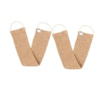 ibasenice Toalla de Baño Exfoliante Espalda 2 Piezas, Cinturón Largo de Yute y Ramio, para Masaje y Limpieza Corporal, Herramienta de Ducha Natural, Adecuado para Baño y Viaje
