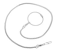 ibasenice Tobillera De De Acero Inoxidable Cadena Gruesa Resistente Al Desprendimiento para Pájaros y Jaula