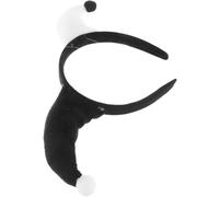 ibasenice Tocado de Bufón para Halloween Diadema Negra de Poliéster y Abs, Diseño Original y Adorno Llamativo para Fiestas y Celebraciones