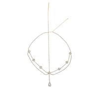 ibasenice Tocado de Gemas de Imitación Exóticos Cadena Frente Brillante Accesorio Cabello de Fiesta para Mujeres para Bodas y Eventos Especiales