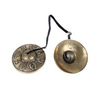 ibasenice Tocar el Timbre de Puro Instrumento de Percusión Hecho Mano para Yoga Campana de Platillos Religiosa para Meditación