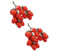 ibasenice Tomates Cherry Simulados para Decoración Apariencia Realista y Material Plástico, Ideales para Decoración en Supermercados y Fiestas, Pack de 2 Piezas