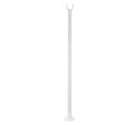 ibasenice Tope de Puerta Retráctil Barra de Seguridad para Puerta en Alquiler de Aleación y Plástico, Ajustable 70-120cm, Blanco, para Viajes en Solitario y Uso Familiar