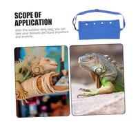 ibasenice Transportador Ajustable para Reptiles Pequeños con Correa Bolsa Portátil de Viaje para Dragones Barbudos Geckos Cobayas y Chinchillas Mochila Ligera y Azul