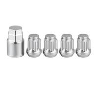 ibasenice Tuercas Antirrobo para Ruedas de Coche 4 1 Piezas, Tuercas de Seguridad Cónicas 12x1.5 Mm, Accesorio Automotriz para Bloqueo de Neumáticos, Cerraduras para Llantas de Automóvil