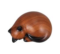 ibasenice Urna funeraria de Resina - Caja para entierro de Mascotas - Caja de cremación de Resina - Contenedor de Cenizas con Forma de Gato - Estuche de Recuerdo para la pérdida de un Gato - Marrón