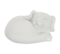 ibasenice Urna funeraria White con Forma de Perrito durmiendo para Cenizas de Perro, urna Conmemorativa de Resina para Mascotas, Regalo para Recordar a los Amantes de los Perros Que han perdido a su
