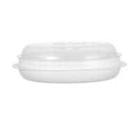 ibasenice Vaporera para Microondas con Tapa, Gran Capacidad de Pp, Diseño con Base Amplia y Orificio de Ventilación, Adecuado para Cocinar al Vapor en Horno y Refrigerador