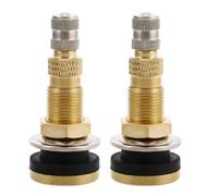 ibasenice Vástagos de Válvula de Neumáticos sin Cámara de Cobre 2 Piezas para Vehículos Agrícolas, Camiones y Maquinaria Industrial, Repuestos Duraderos para Ruedas de Tractor y Rodillos