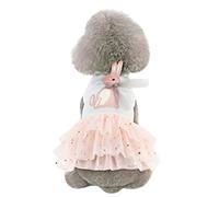 ibasenice Vestido Falda Tutú Ligera y Cómoda de Algodón Presa para Perro en Temporada de Clima Templado y Verano Adecuado para Sesiones Fotográficas y Viajes de Mascotas