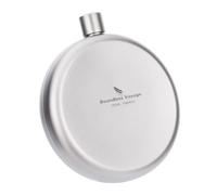 iBasingo 150 ml de titanio frasco de la cadera redondo vino olla de camping bandera portátil botella de vino con embudo whisky alcohol bebidas para viajes picnic Ti3065D