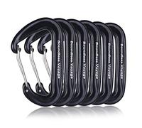 iBasingo Mosquetones Sin Bloqueo Clip Tipo D De Servicio Pesado 12KN Ganchos De Aluminio Clips Quickdraw Wiregate Gancho Para Hebilla De Mochila Camping Hamaca Senderismo Herramienta De Pesca BV1026